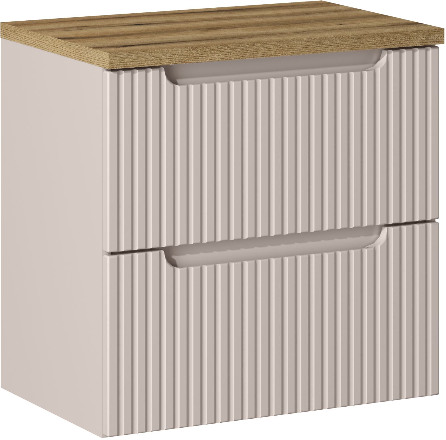 Set Kabinett Comad Nova Cashmere NOVA CASHMERE 82-60-2S, Arbeitsplatte Comad Nova Oak NOVA OAK A 89-60