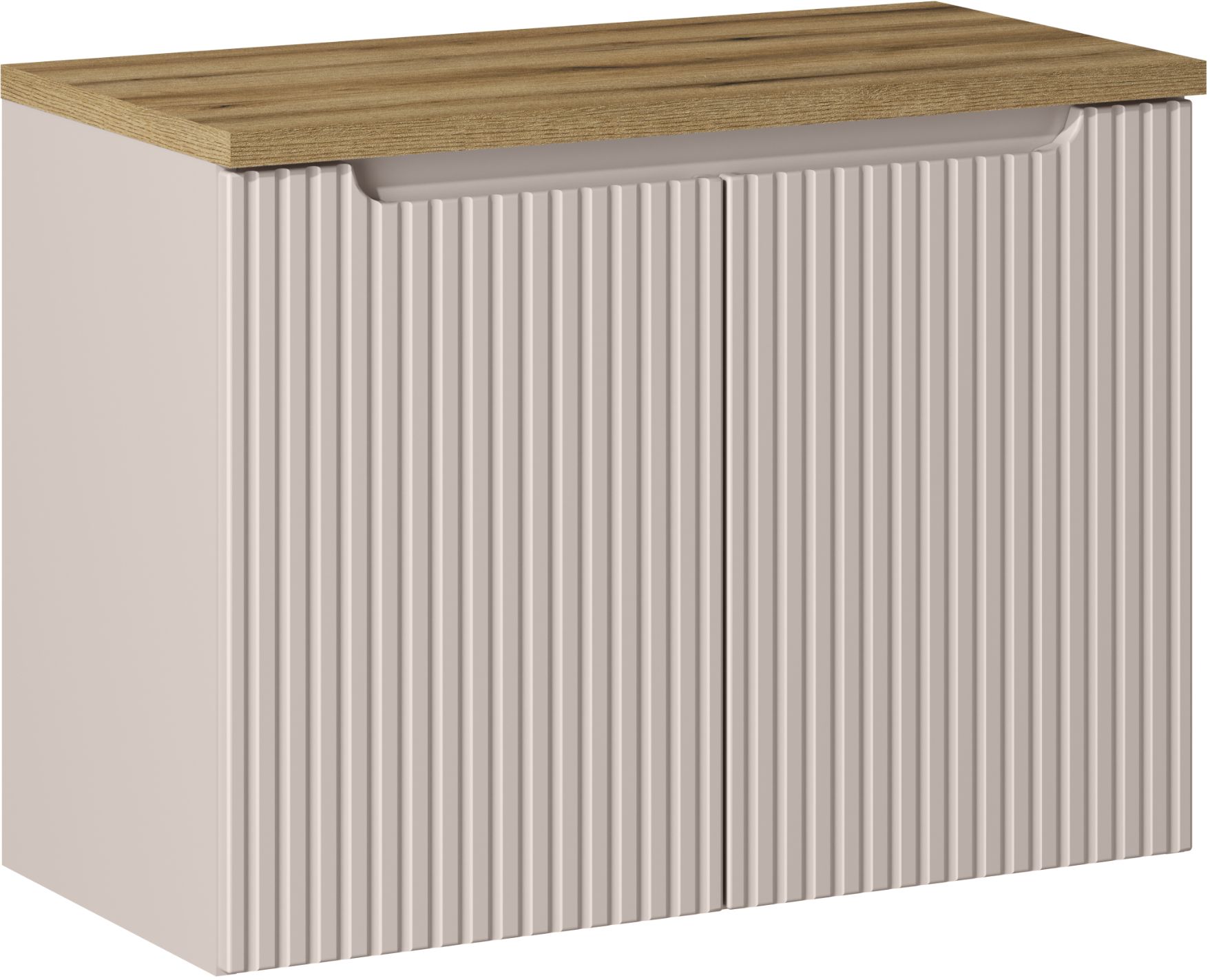 Set Kabinett Comad Nova Cashmere NOVA CASHMERE 82-80-2D, Arbeitsplatte Comad Nova Oak NOVA OAK A 89-80