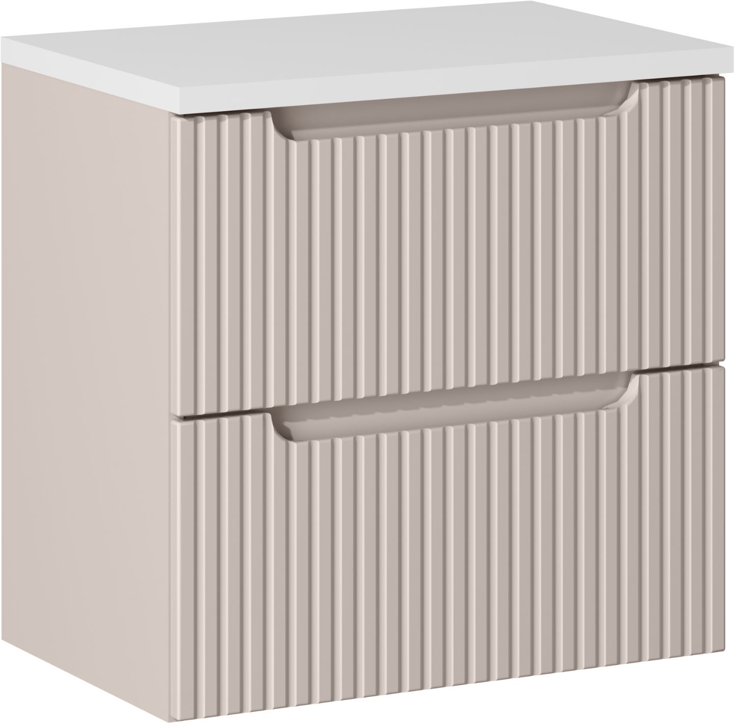 Set Kabinett Comad Nova Cashmere NOVA CASHMERE 82-60-2S, Arbeitsplatte Comad Nova White NOVA WHITE 89-60