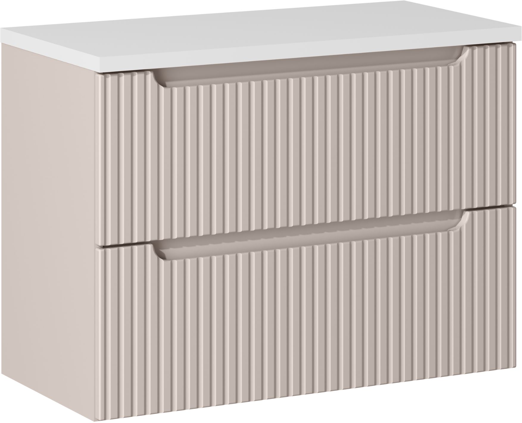 Set Kabinett Comad Nova Cashmere NOVA CASHMERE 82-80-2S, Arbeitsplatte Comad Nova White NOVA WHITE 89-80