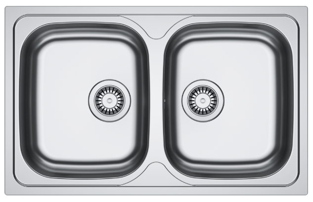 Franke Spark stahlspüle 80x50 cm stahl 101.0712.234