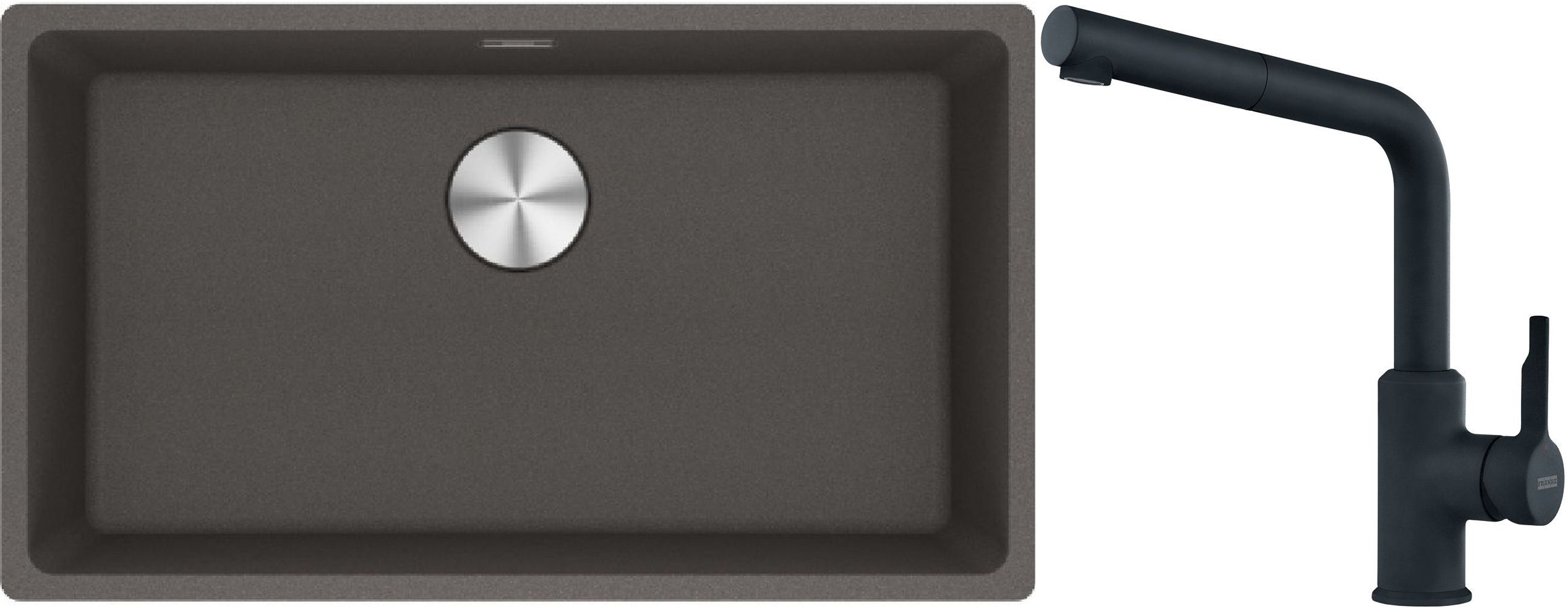 Set Granitspüle Franke Maris 125.0716.377, Küchenarmatur Franke Urban 115.0627.523