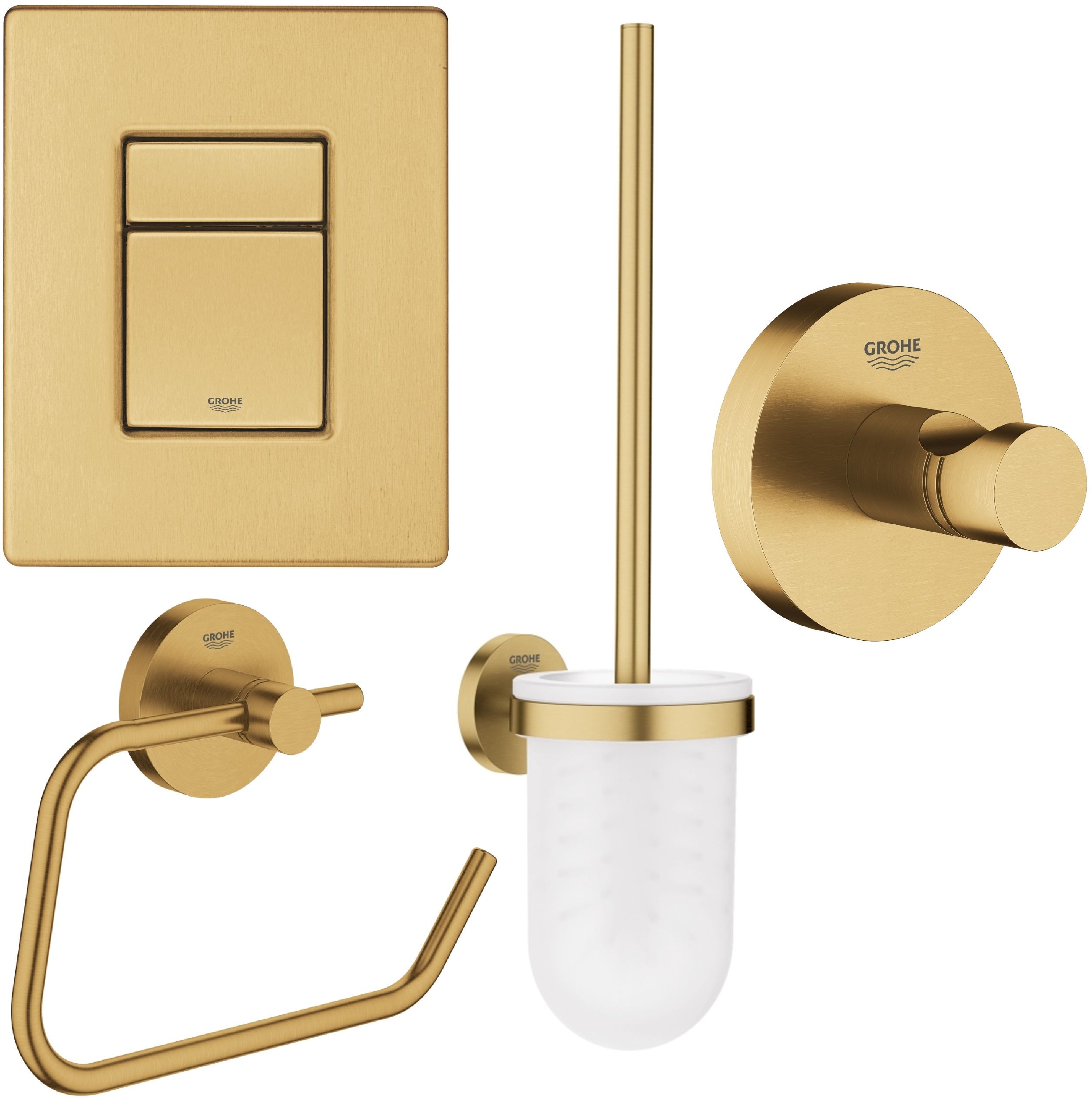 Set Betätigungsplatte Grohe Skate 38732GN0, Klobürste Grohe Essentials 40374GN1, 40689GN1, 40364GN1