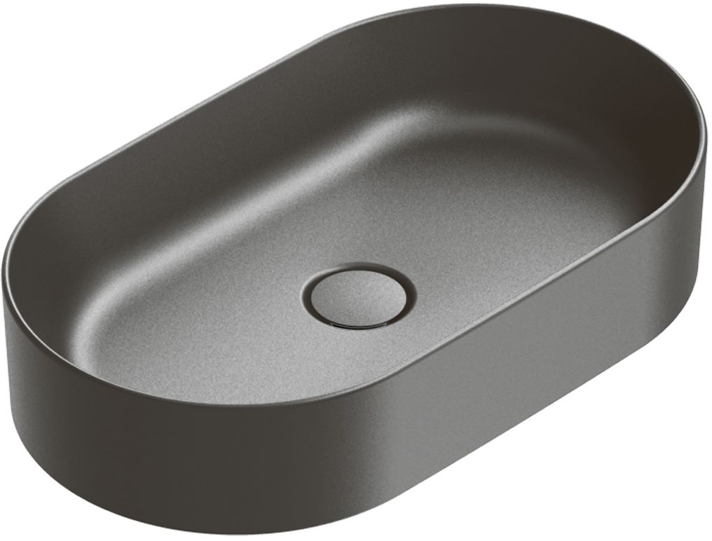 Catalano Zero Waschbecken 60x35 cm oval Aufsatzwaschbecken schwarz 0122600022