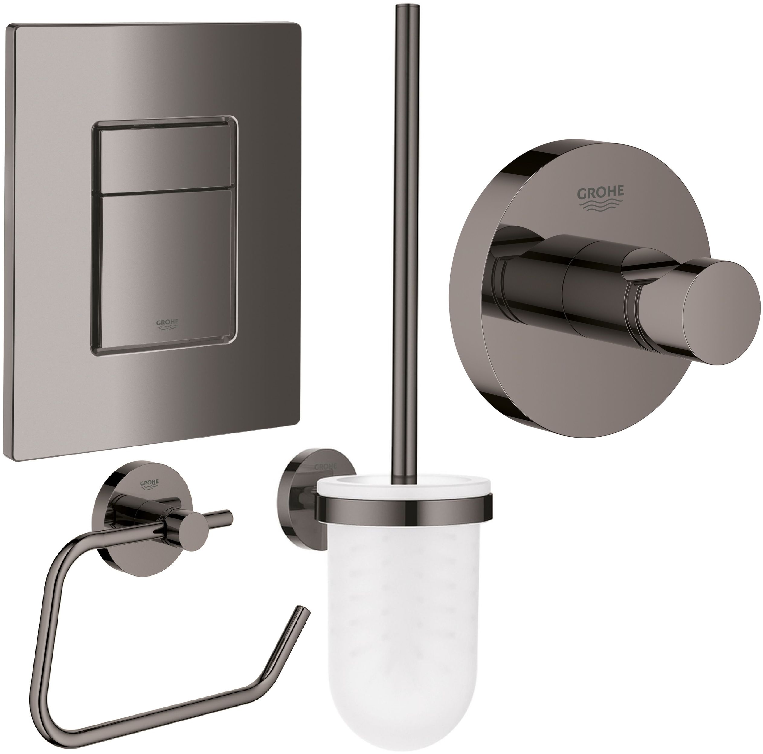Set Betätigungsplatte Grohe Skate 38732A00, Klobürste Grohe Essentials 40374A01, 40689A01, 40364A01