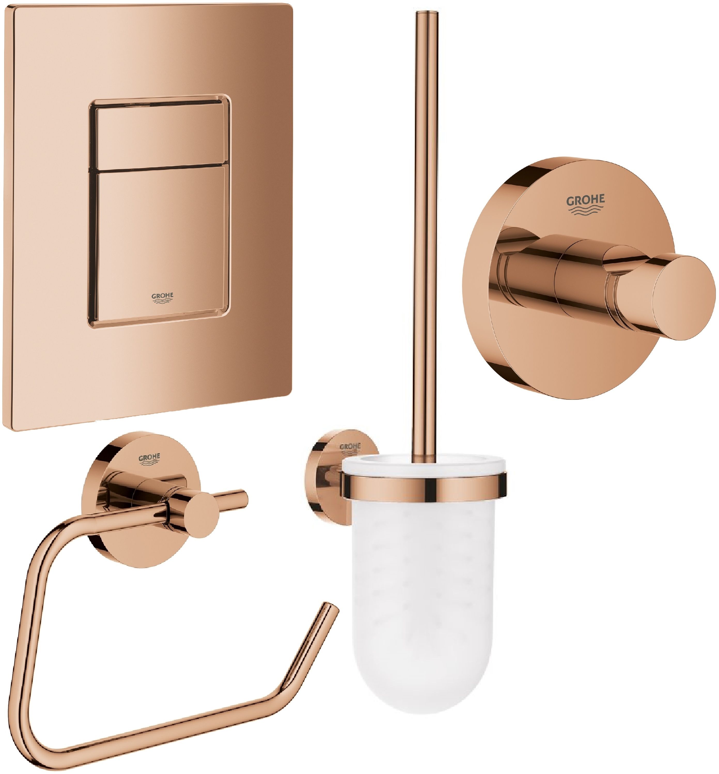 Set Betätigungsplatte Grohe Skate 38732DA0, Klobürste Grohe Essentials 40374DA1, 40689DA1, 40364DA1