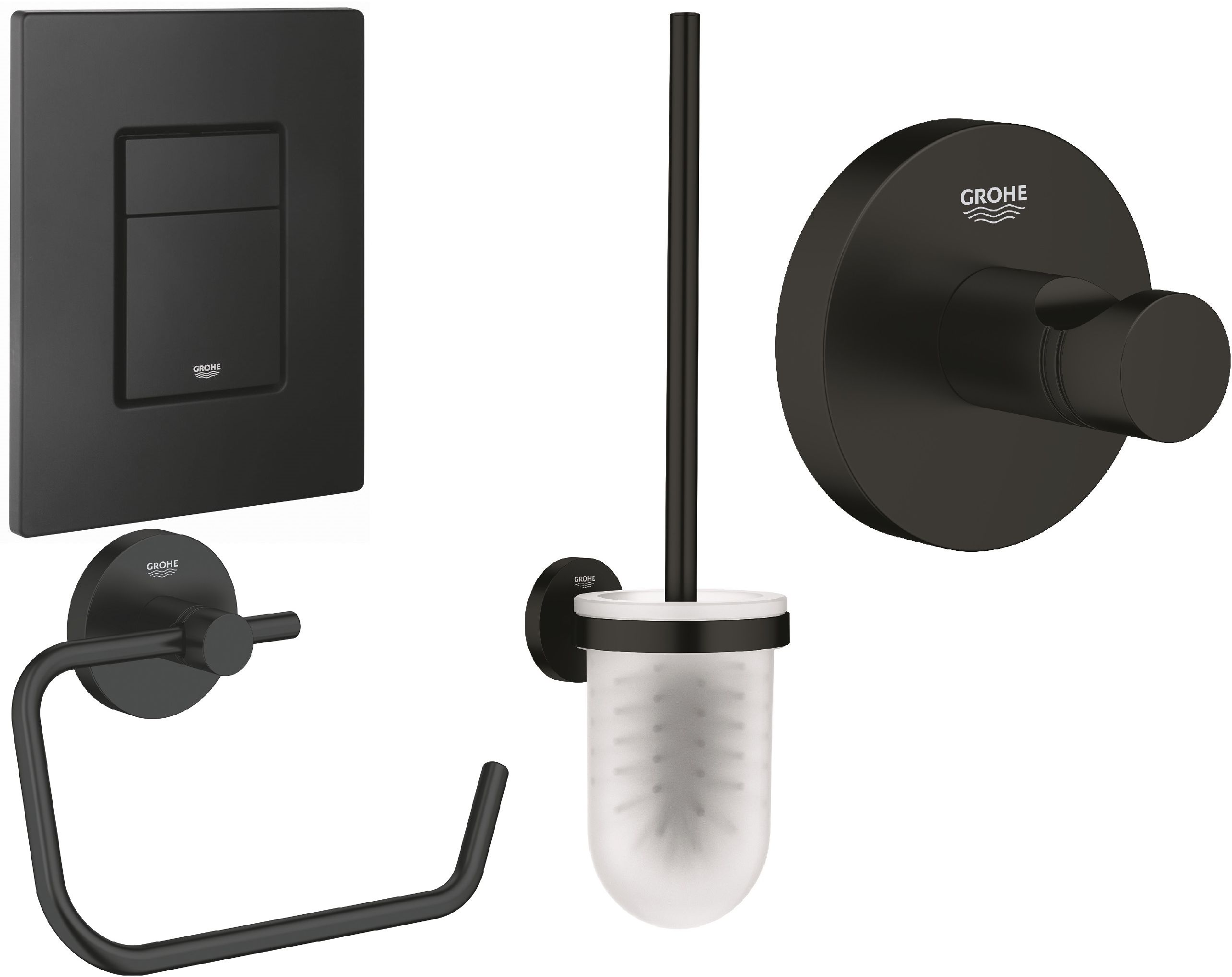 Set Betätigungsplatte Grohe Even 38966KF0, Klobürste Grohe Start 411852430, 412002430, 411732430