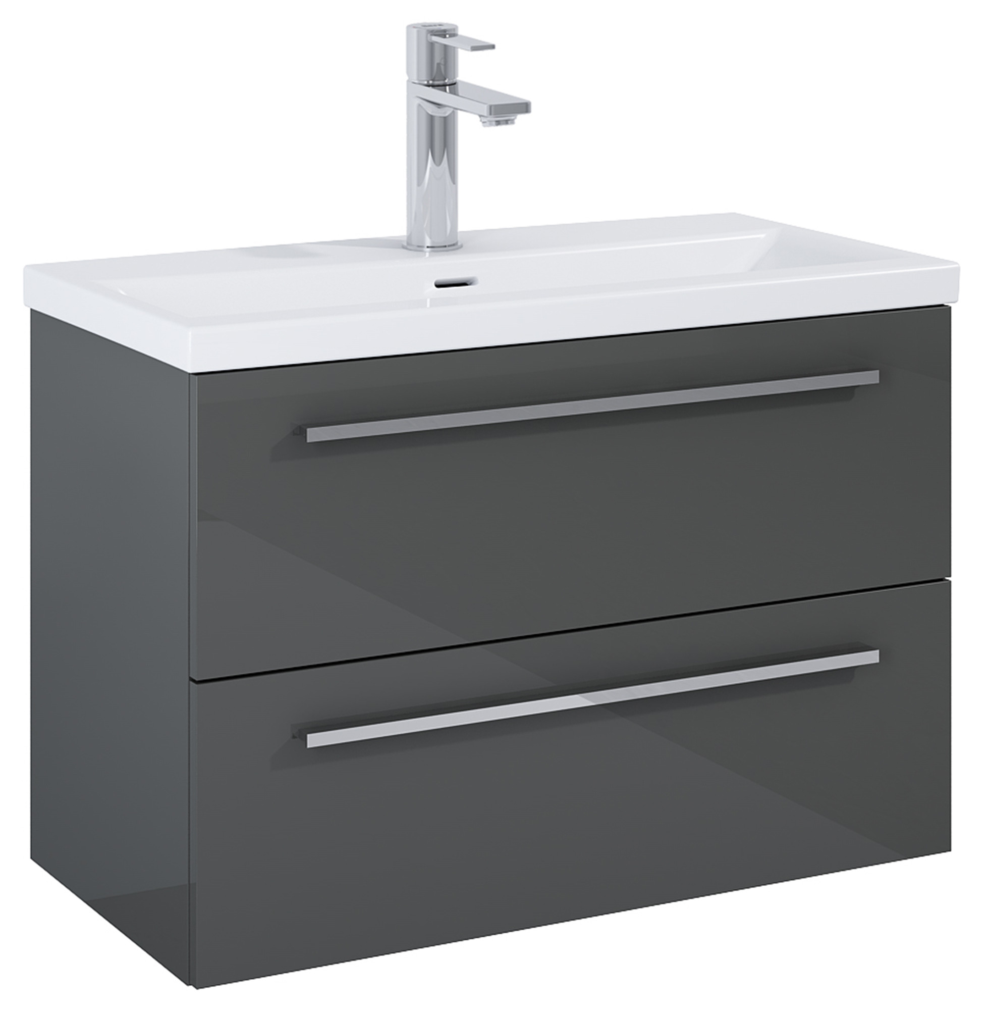 Roca Kwadro Kabinett 79.8x38.4x53 cm Unterschrank hängend anthrazit A857970153