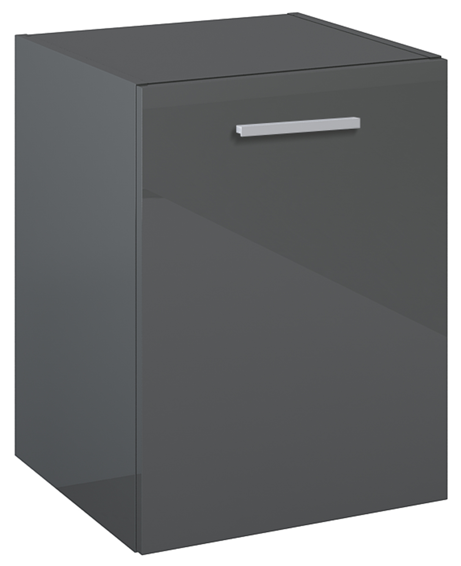 Roca Kwadro Kabinett 39.8x38.4x53 cm Seitenschrank hängend anthrazit A857974153