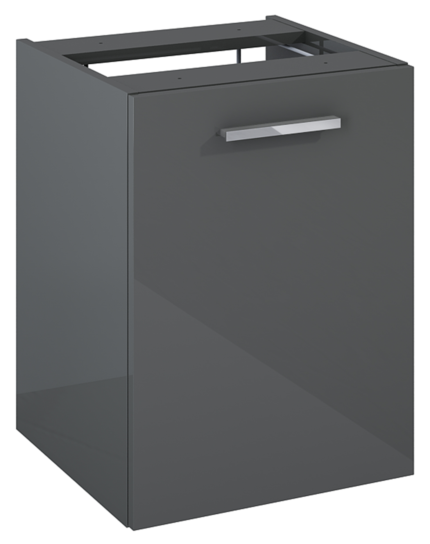 Roca Kwadro Kabinett 39.8x38.4x53 cm Seitenschrank hängend anthrazit A857973153