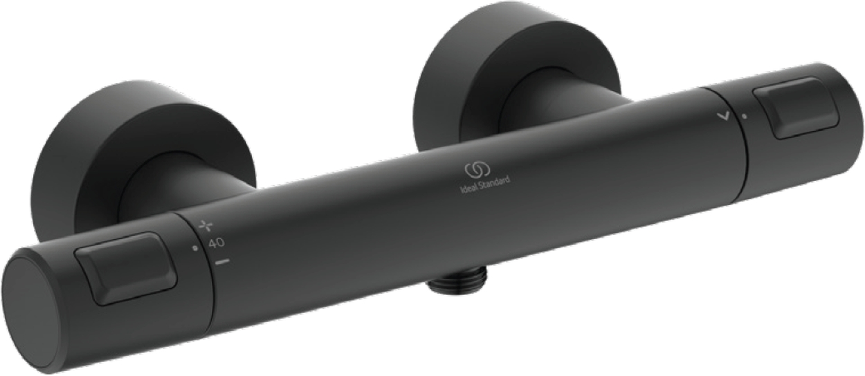 Ideal Standard Ceratherm Duschbatterie Wandmontage mit Thermostat schwarz A7201XG