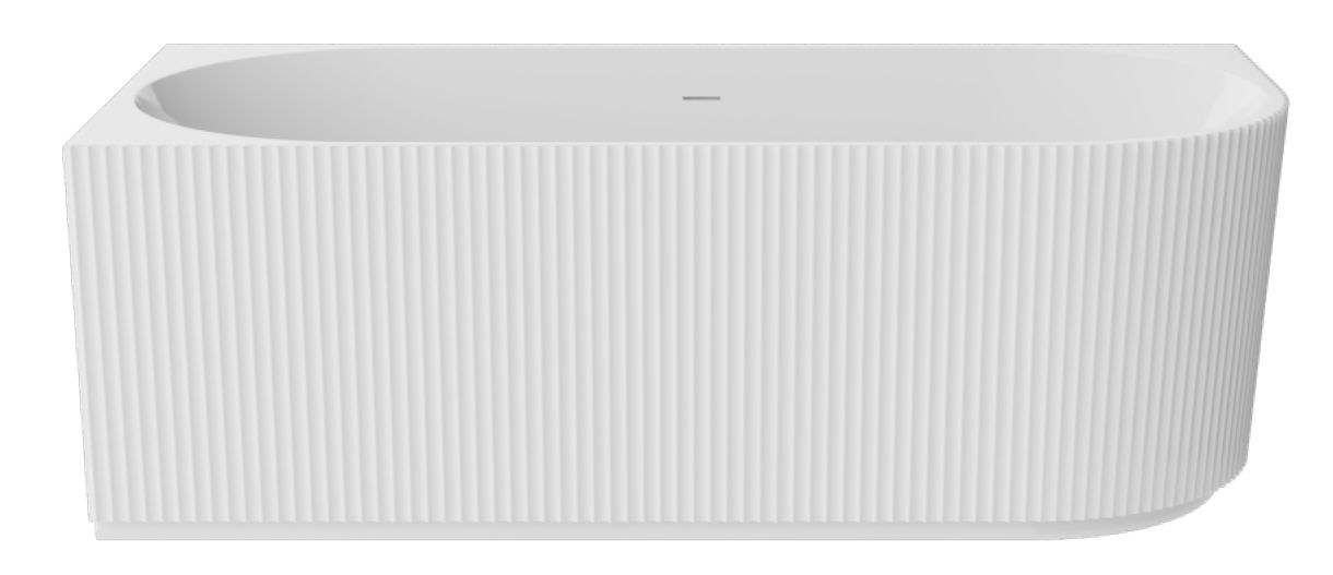 Besco Denaya Wandmontierte Badewanne 170x78 cm weiß #WAS-170-DLW