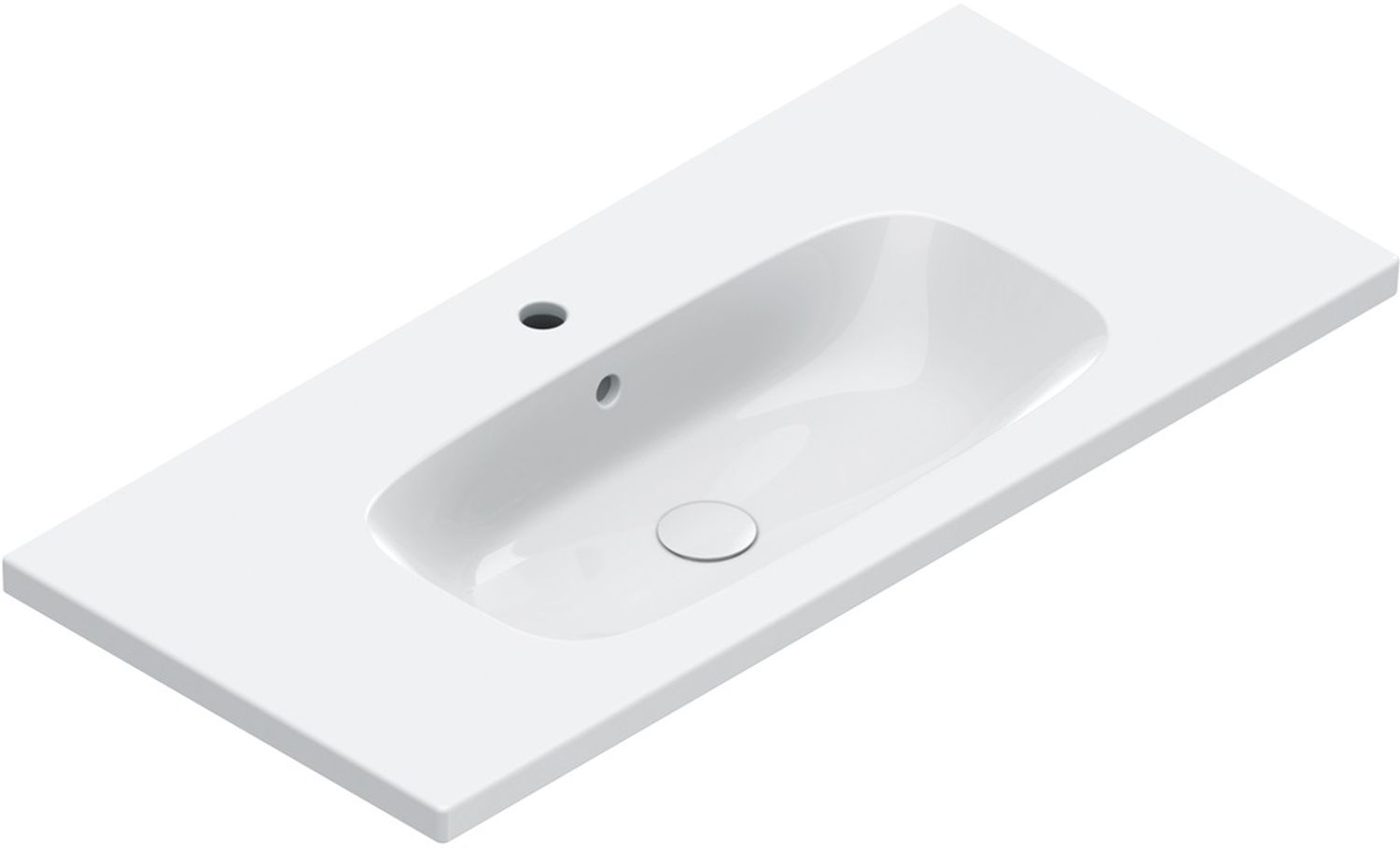 Catalano Alvea Waschbecken 100x46 cm rechteckig Klassisch-Möbel weiß 0621011001