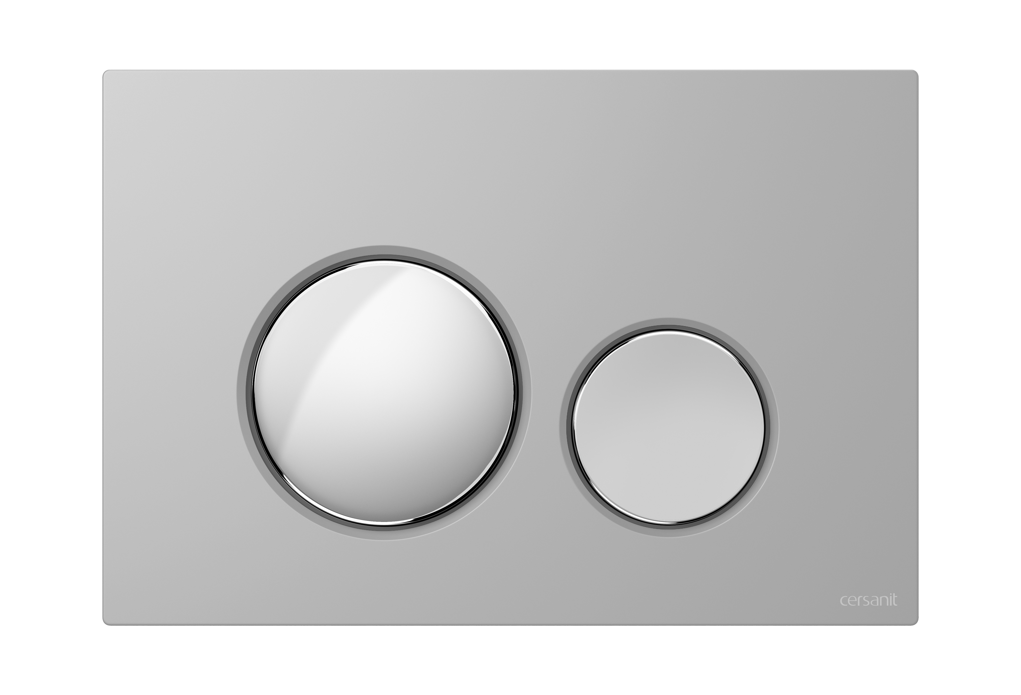 Cersanit Luna Betätigungsplatte für Toilette glänzender Chrom-mattchrom K97-0571