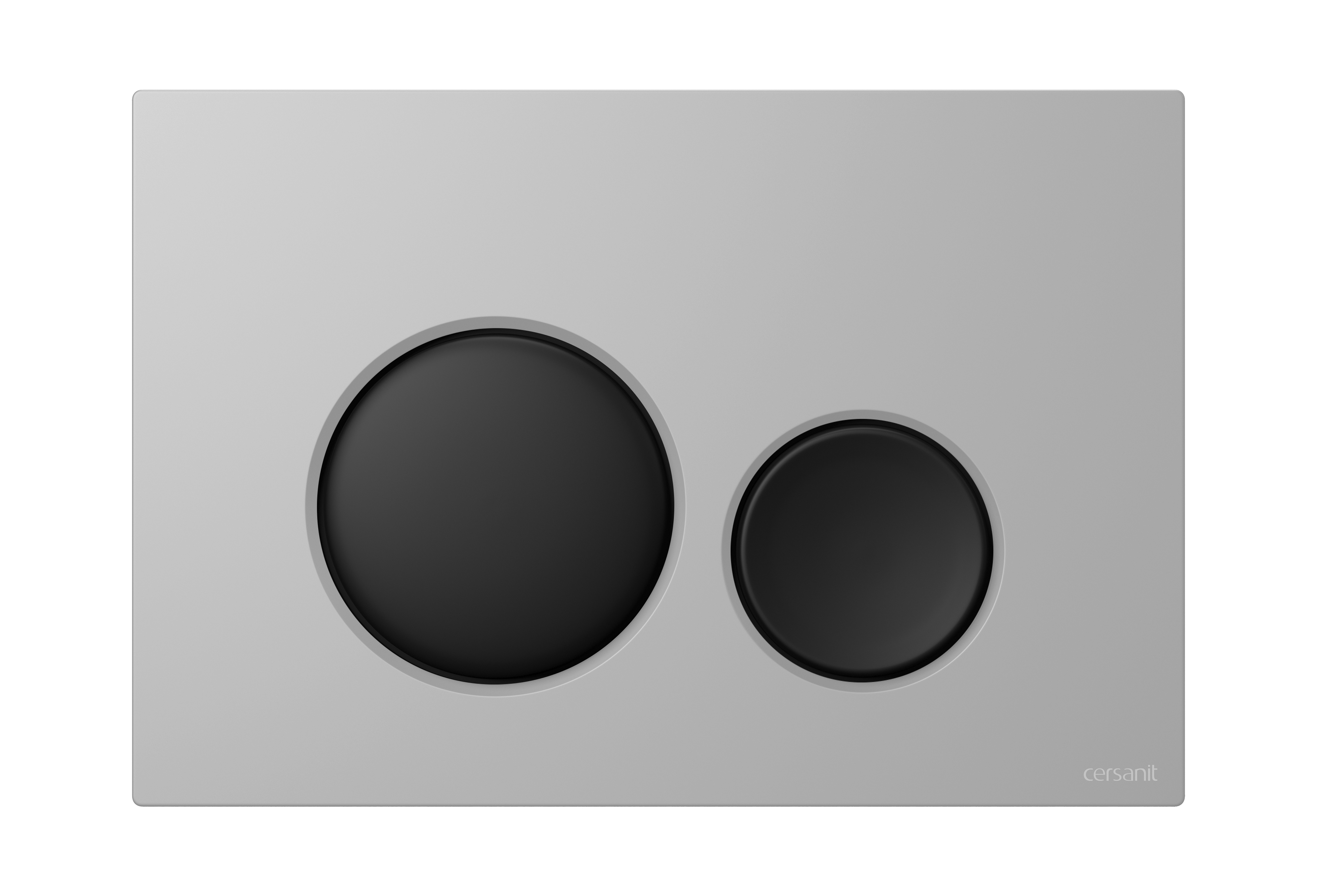 Cersanit Luna Betätigungsplatte für Toilette mattchrom-schwarz K97-0564
