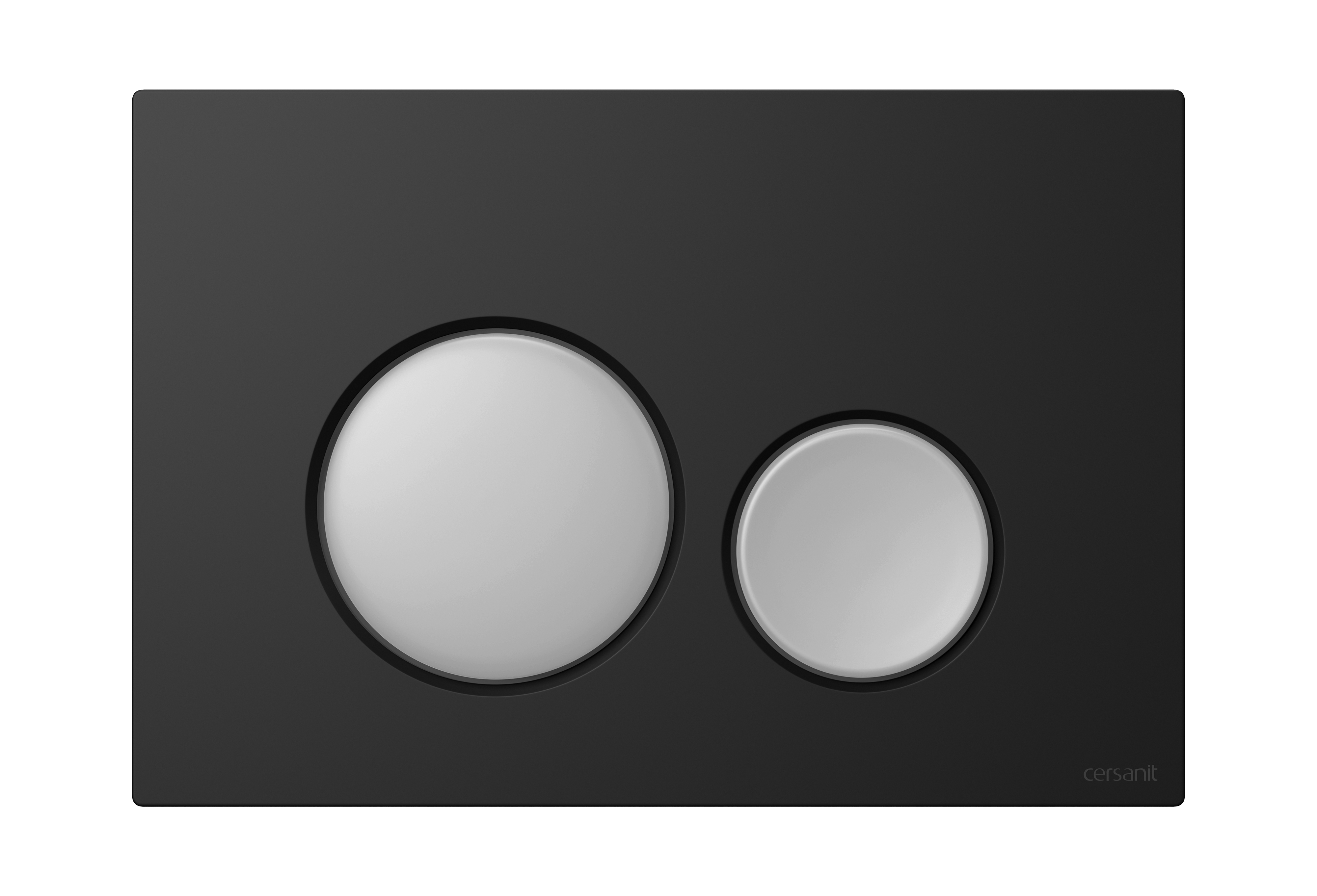 Cersanit Luna Betätigungsplatte für Toilette mattchrom-schwarz K97-0408