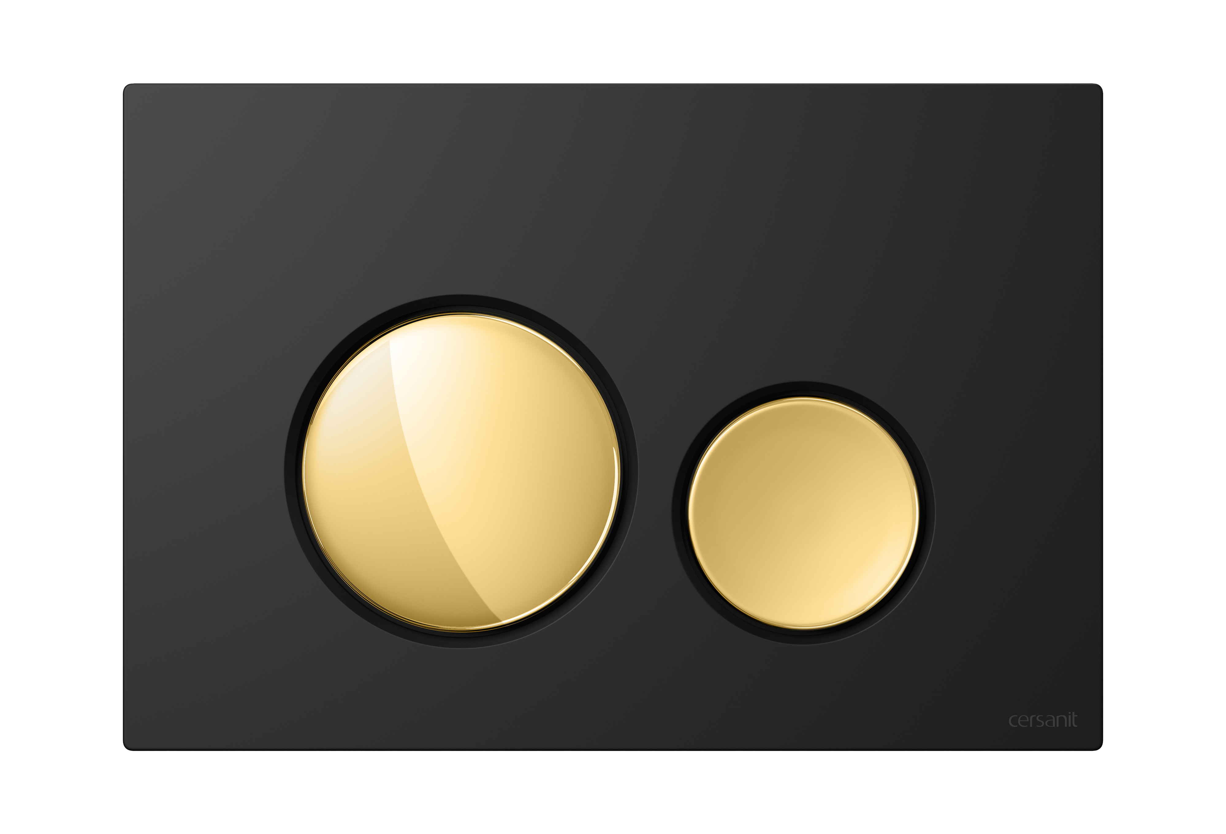 Cersanit Luna Betätigungsplatte für Toilette schwarz-gold K97-0562