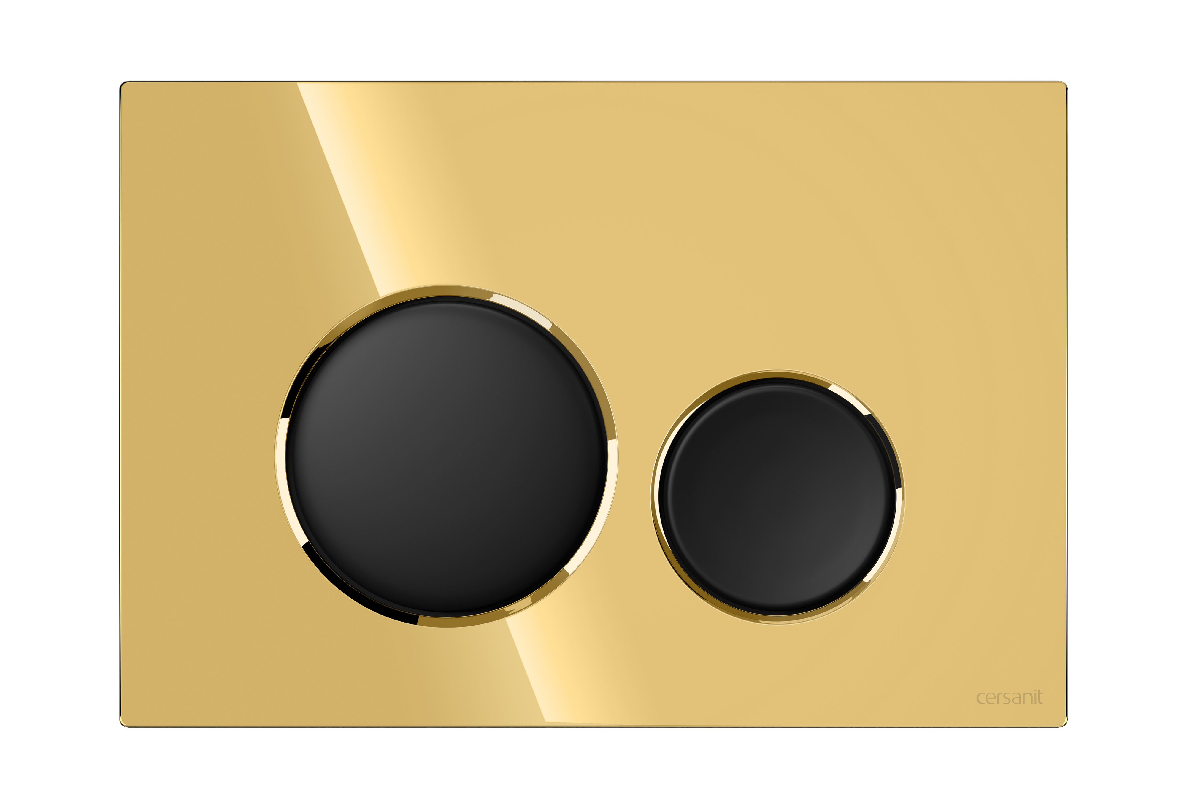 Cersanit Luna Betätigungsplatte für Toilette schwarz-gold K97-0568