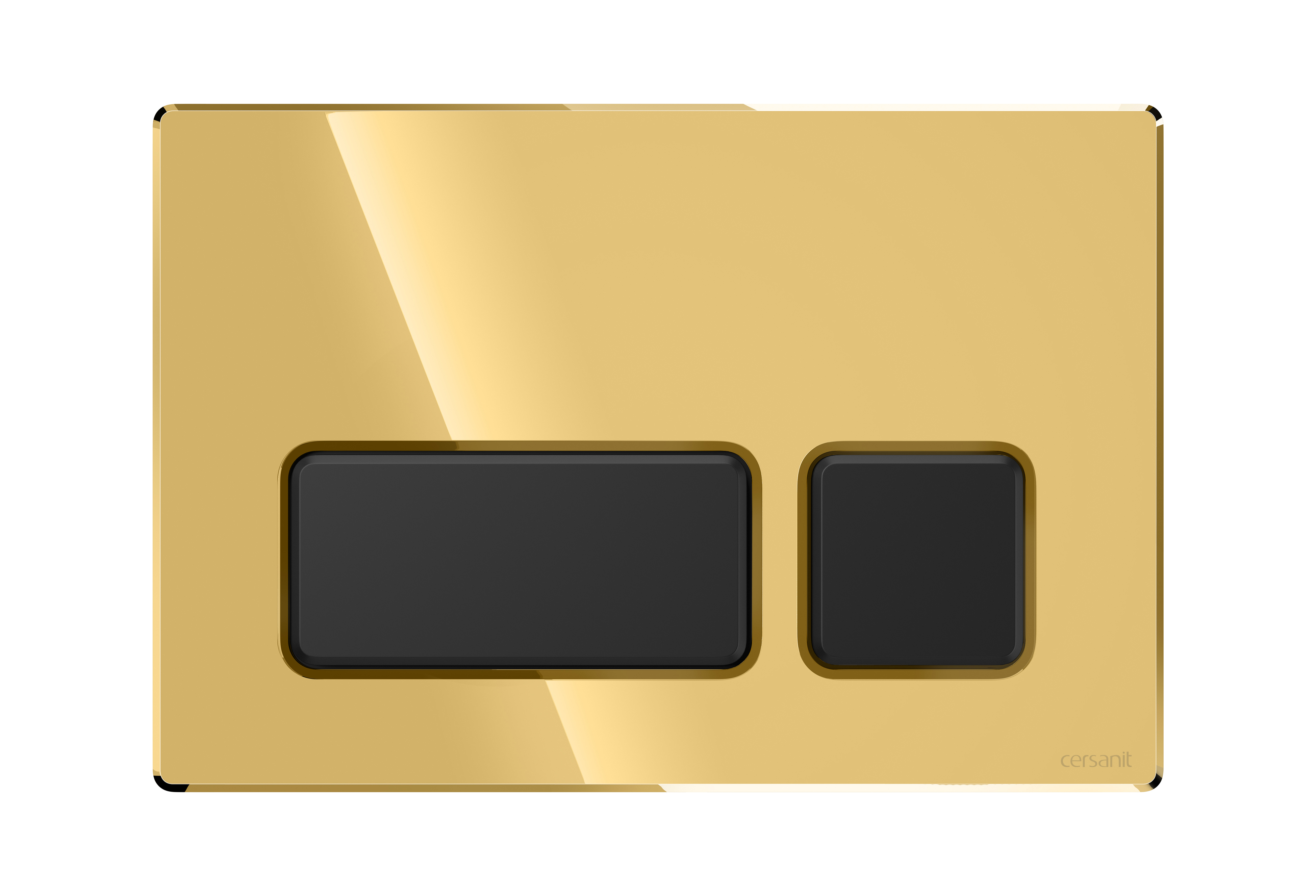 Cersanit Block Betätigungsplatte für Toilette schwarz-gold K97-0397