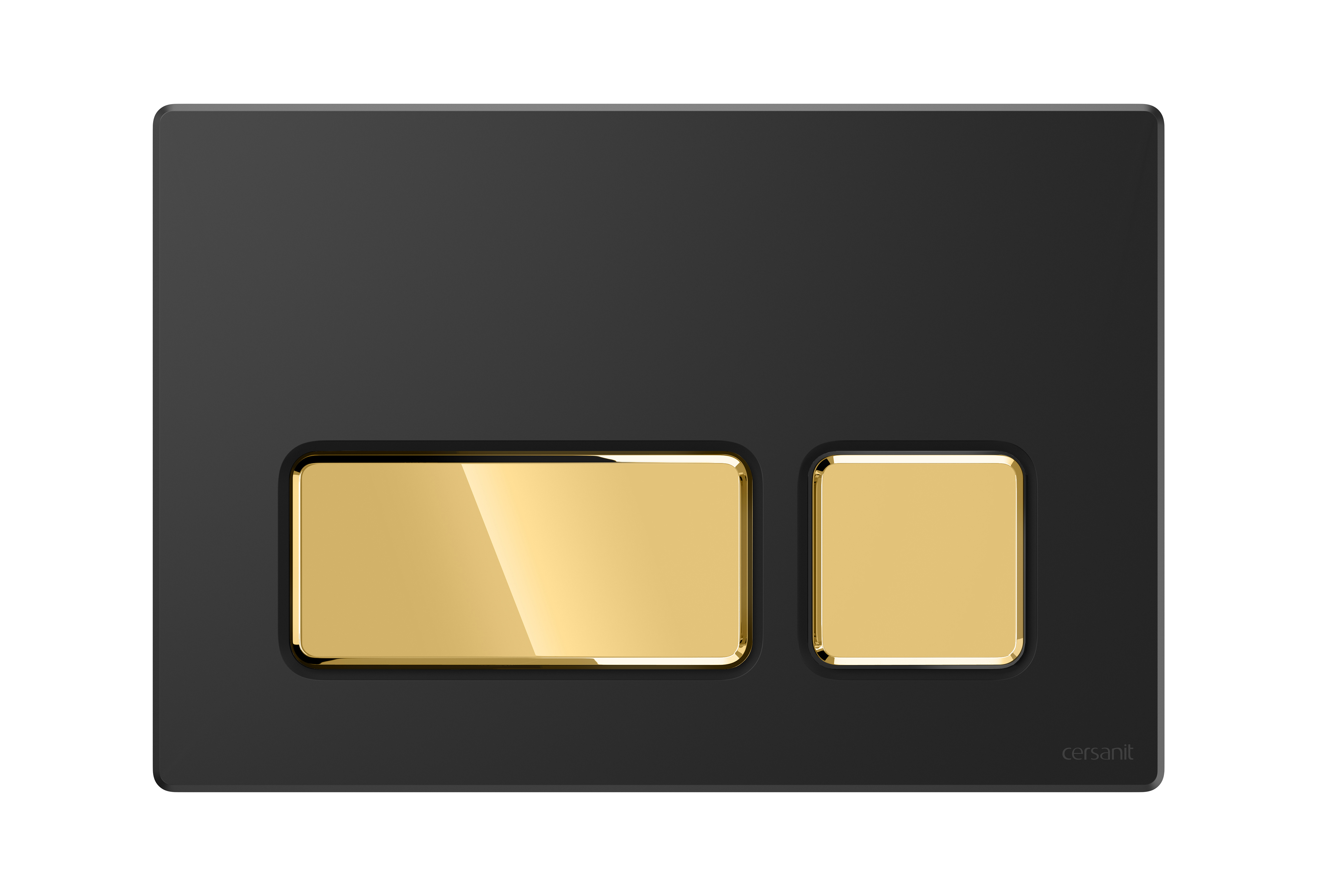 Cersanit Block Betätigungsplatte für Toilette schwarz-gold K97-0400