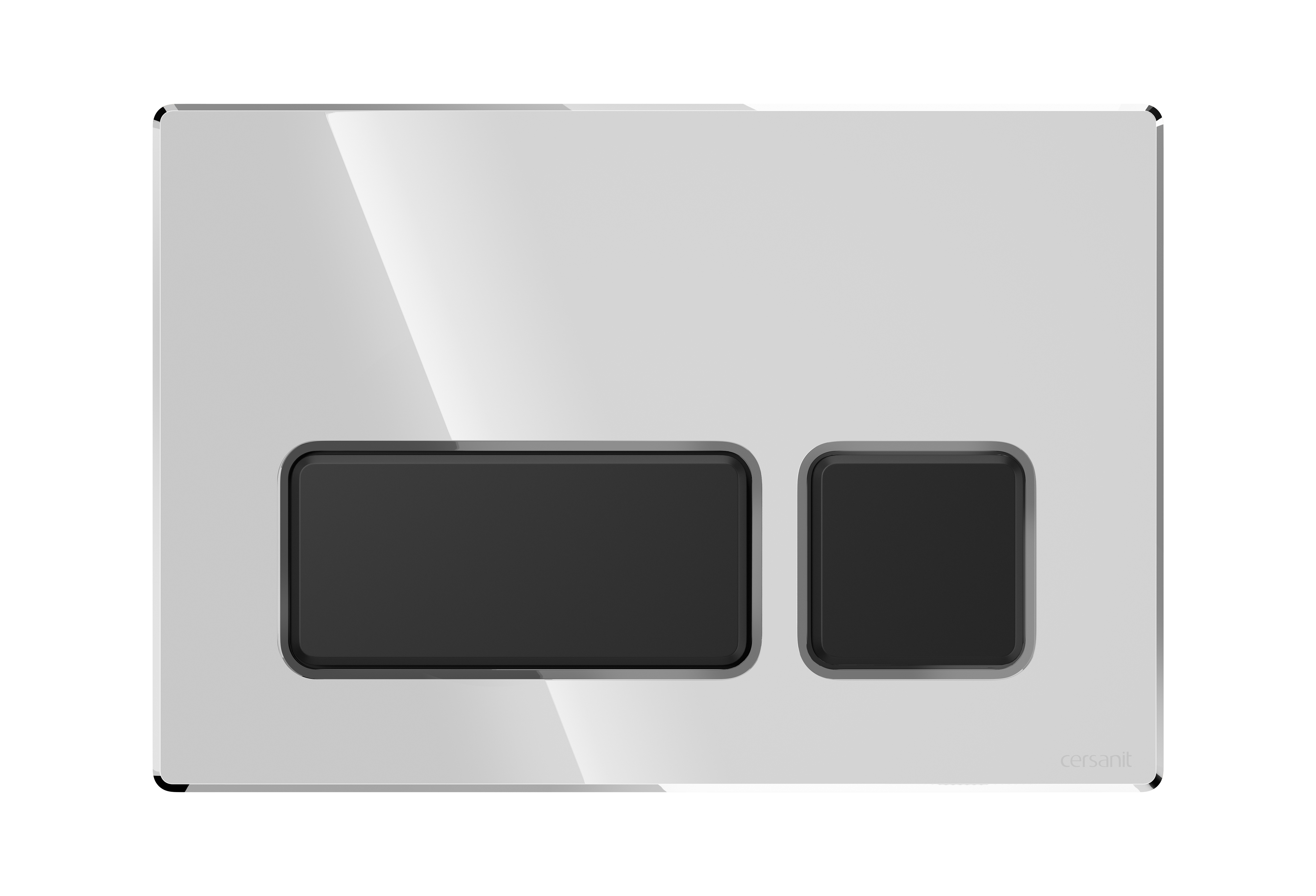 Cersanit Block Betätigungsplatte für Toilette glänzender Chrom-schwarz K97-0565