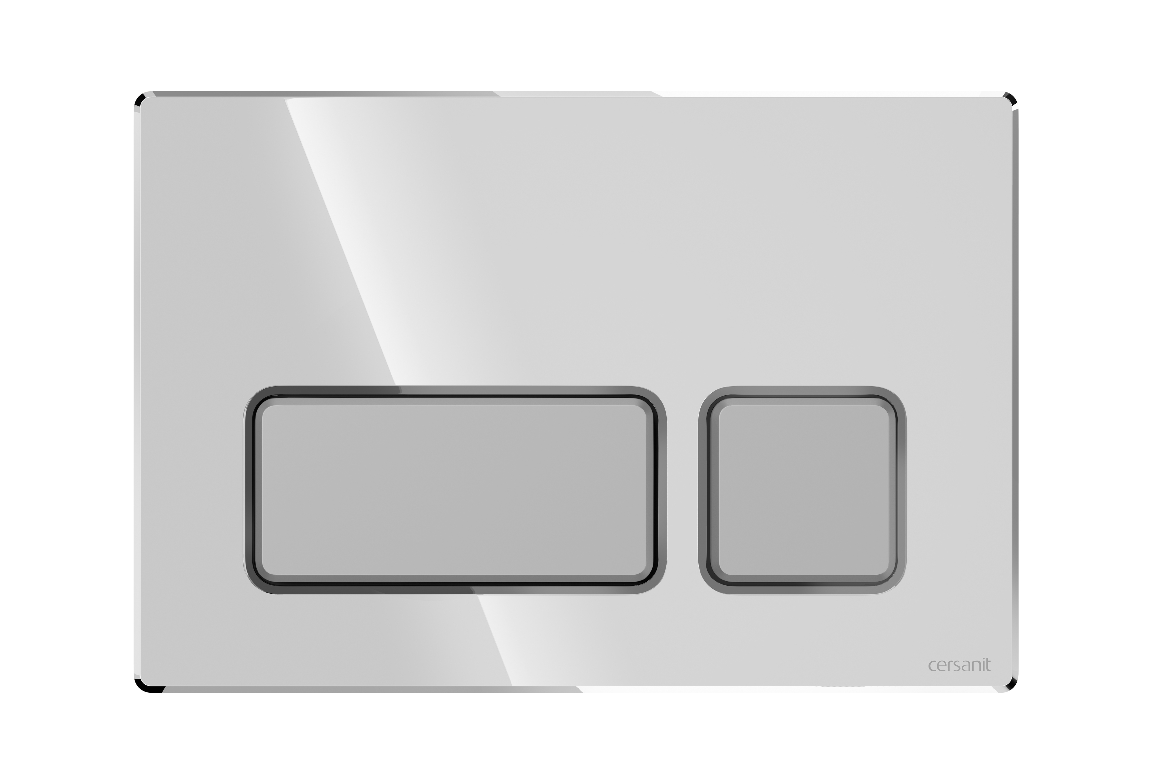 Cersanit Block Betätigungsplatte für Toilette glänzender Chrom-mattchrom K97-0560
