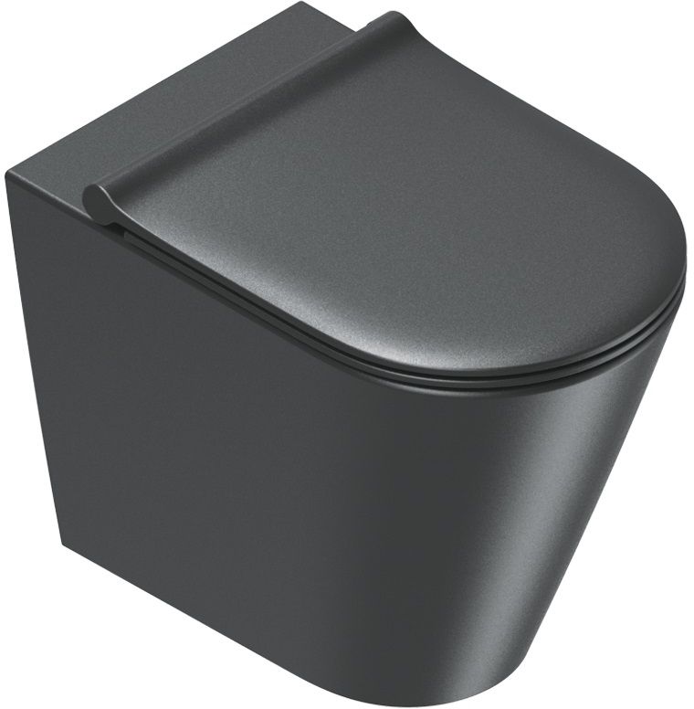 Catalano Zero WC-Becken stehend Spülrandlos schwarz Matte 0114550022