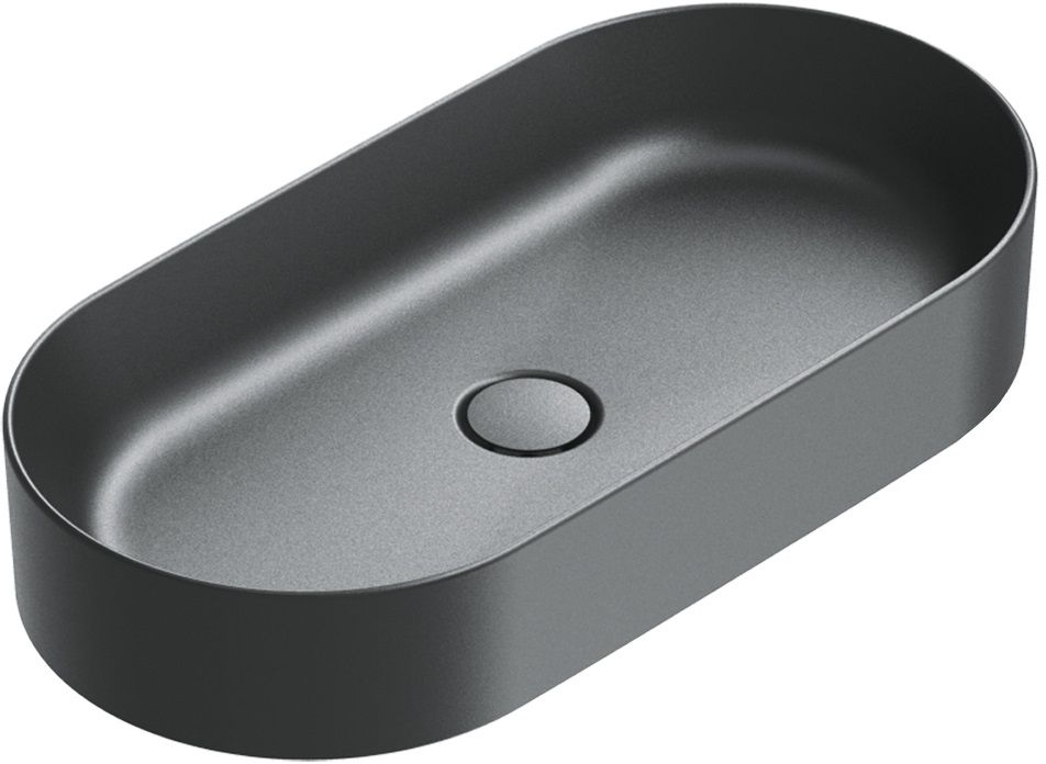 Catalano Zero Waschbecken 70x35 cm oval Aufsatzwaschbecken schwarz 0122700022