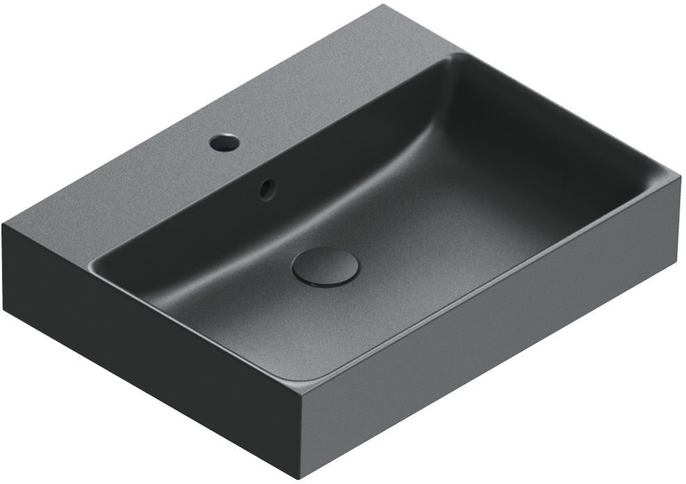 Catalano Premium Waschbecken 60x47 cm rechteckig Aufsatzwaschbecken schwarz 0220600022