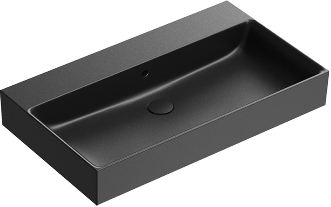 Catalano Premium Waschbecken 80x47 cm rechteckig Aufsatzwaschbecken schwarz 0220800022