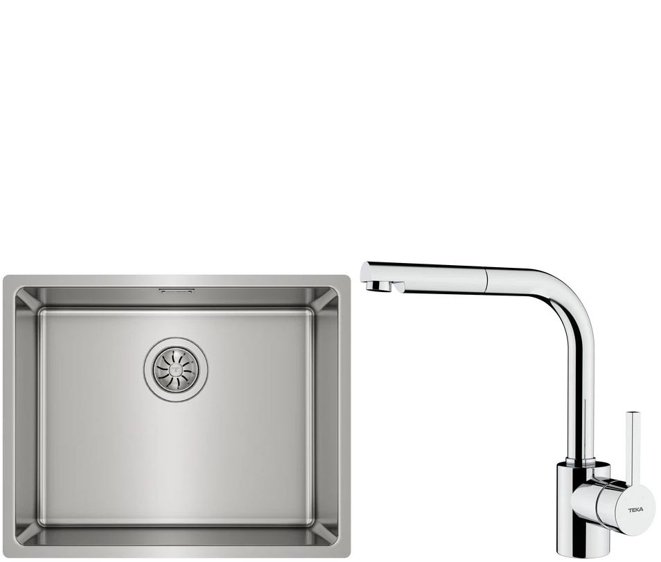 Set Stahlspüle Teka Be Linea 115000005, Küchenarmatur Teka ARK 239381200