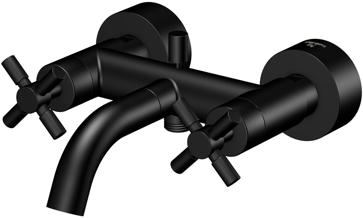 Steinberg 250 Badewannen- und Duscharmatur Wandmontage schwarz 2501100S