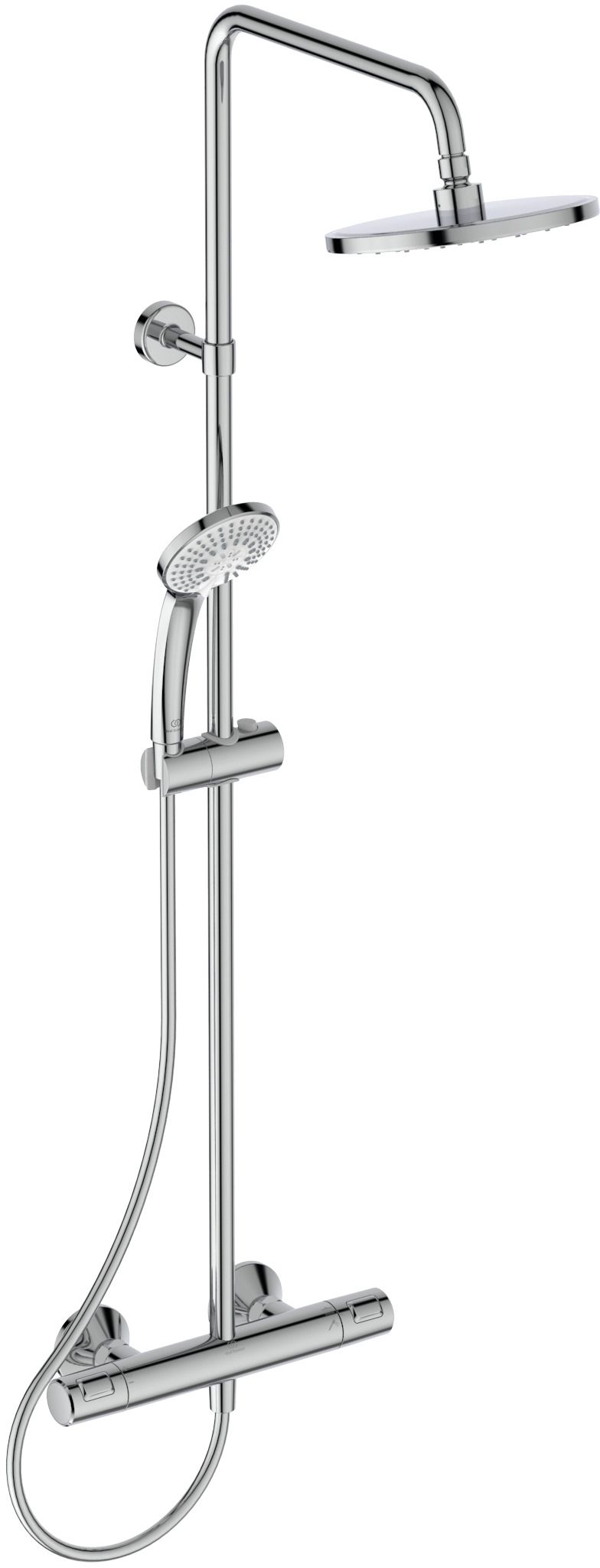 Ideal Standard Ceratherm T25 Duschset Wandmontage mit Thermostat mit Regenbrause chrom A7208AA