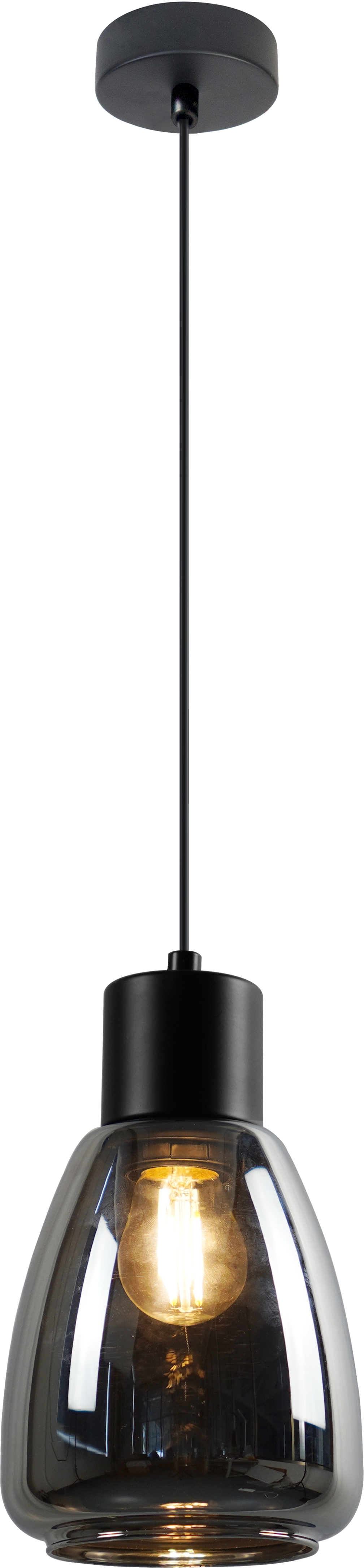 Candellux Moldo Pendelleuchte 1x40 W schwarz-verraucht 31-35080