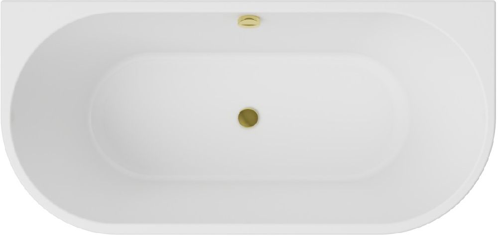 Besco Vica New Wandmontierte Badewanne 159.6x80 cm oval weiß #WAS-160VNN