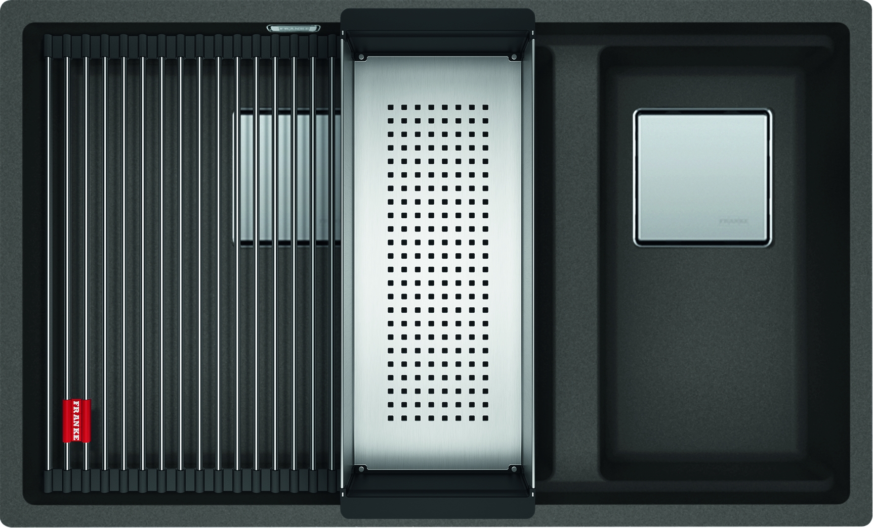 Franke Kanon granitspüle 76x46 cm grau/graphit/onyx 125.0716.373