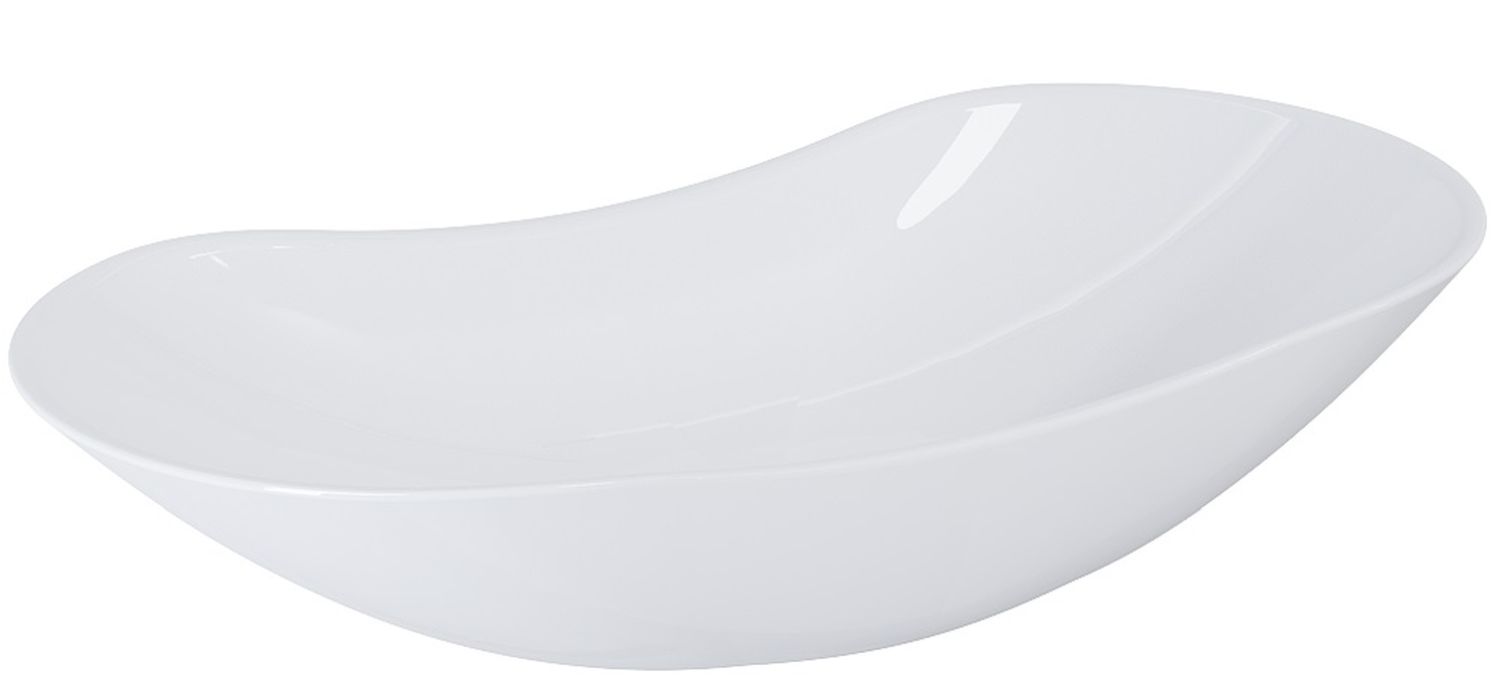 Elita Piato Waschbecken 73x38 cm oval Aufsatzwaschbecken weiß RE040730128060