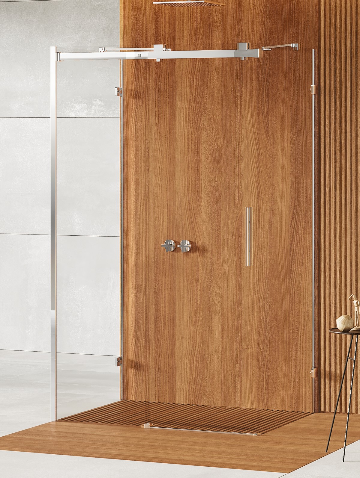 New Trendy Softi X Dusche 100x100 cm quadratisch chrom Glanz/durchsichtiges Glas EXK-5325