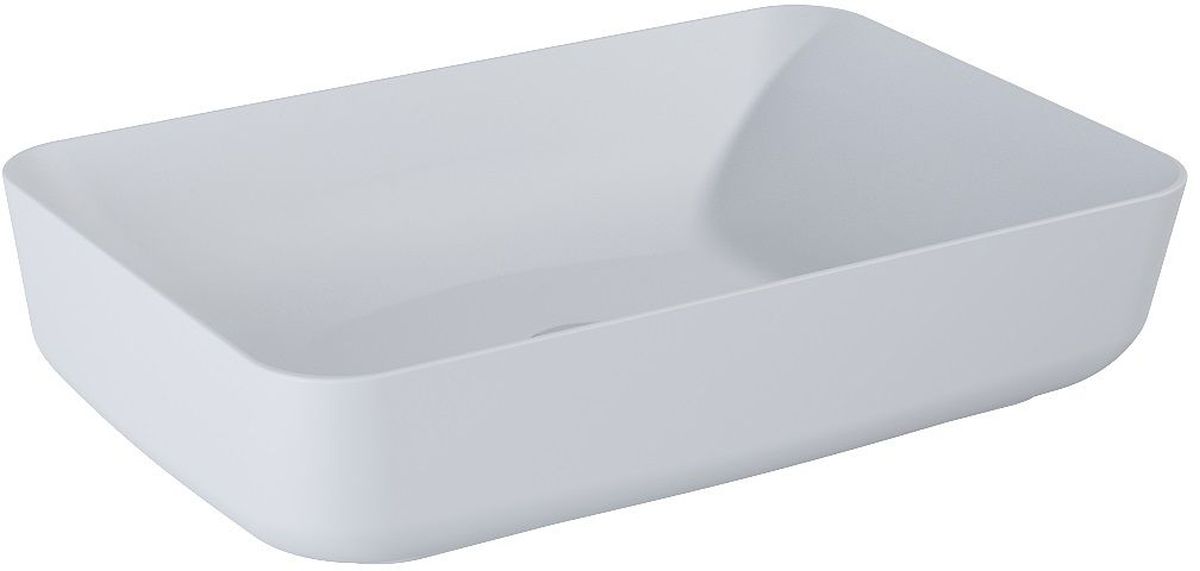 Elita Nomia Waschbecken 50x39 cm rechteckig Aufsatzwaschbecken grauer Stein RE040500057040