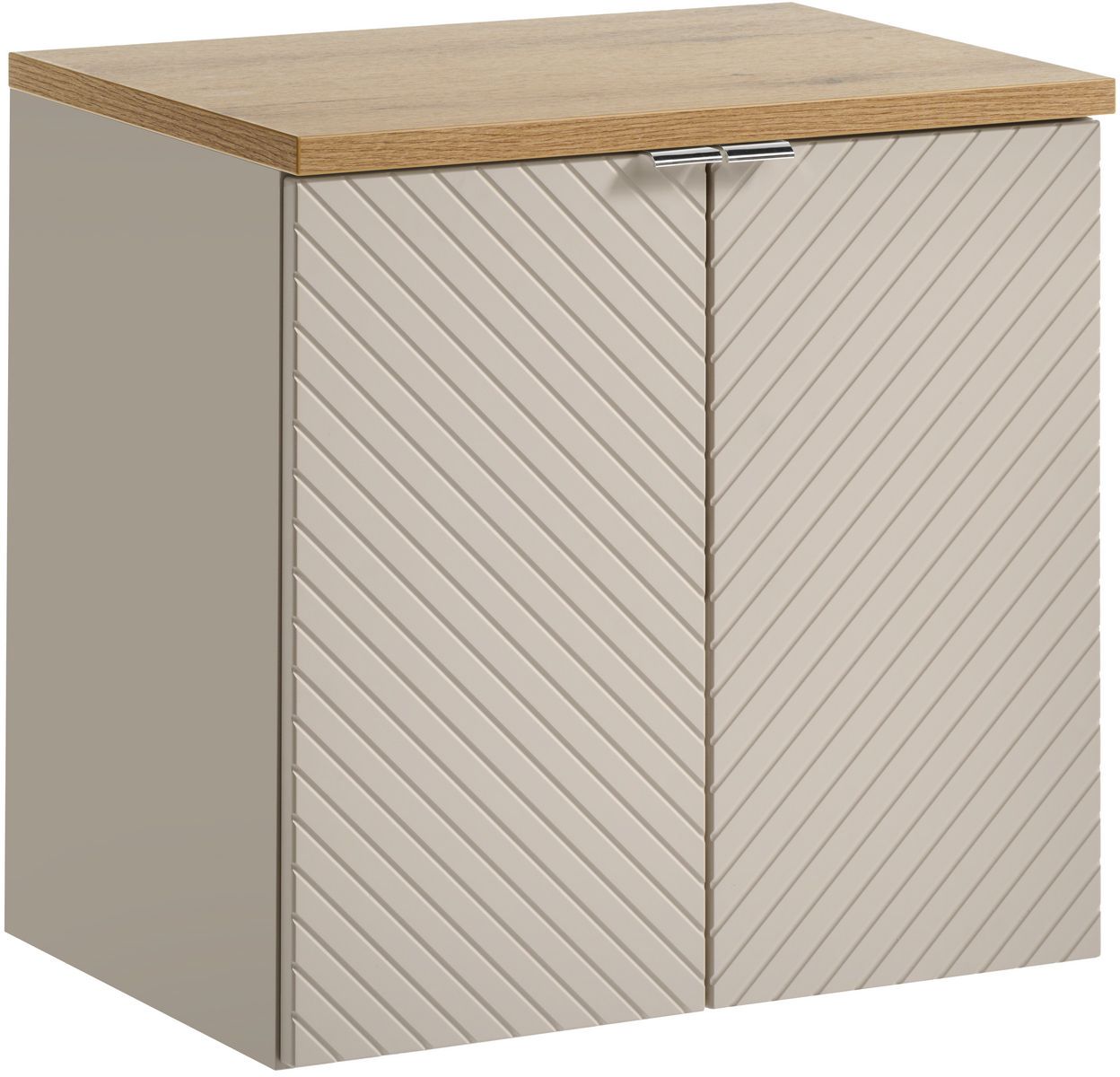 Set Kabinett Comad Viva Cashmere VIVA CASHMERE 82-60-2D, Arbeitsplatte Comad Nova Oak NOVA OAK A 89-60