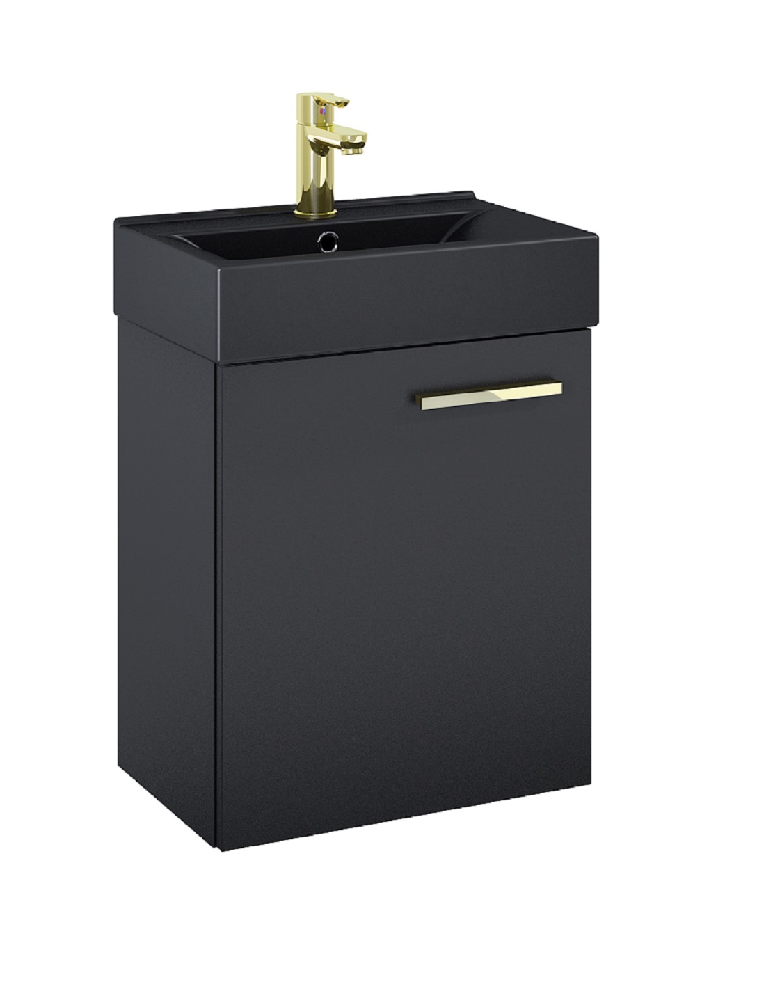 Elita Tiny Waschbecken mit Unterschrank 45 cm schwarz RE020450157160