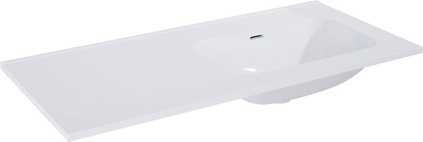 Elita Skappa Waschbecken 100.8x46 cm rechteckig Möbel-mit Blatt weiß RE041002068060