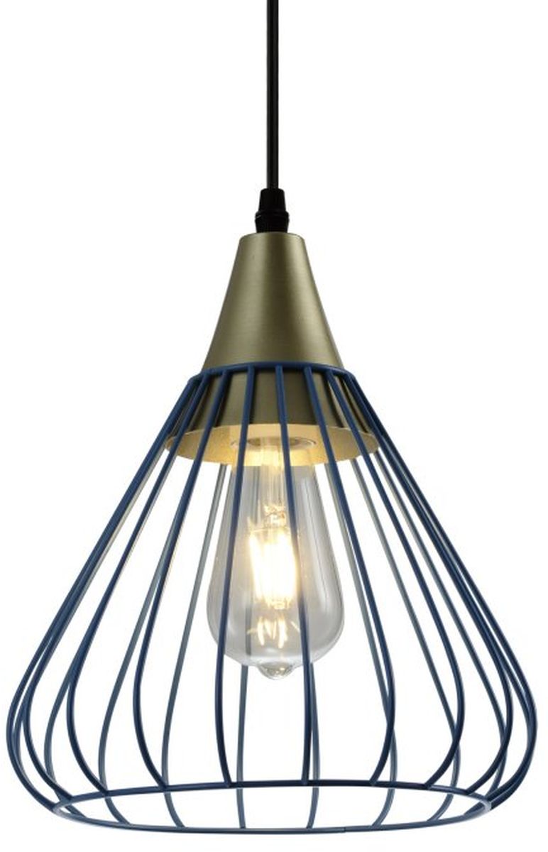 GTV Tess Pendelleuchte 1x40 W gold-blau OS-TESS-25-DEC