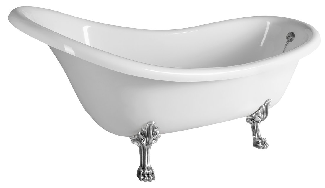 Polysan Brixton Freistehende Badewanne 174x83 cm oval weiß 94817