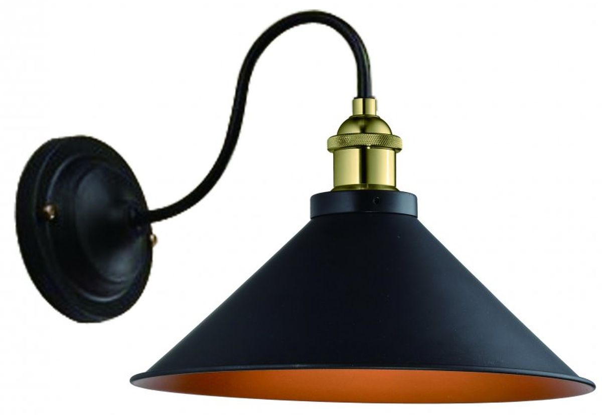 GTV Mani Leuchter 1x40 W schwarz-gold OS-MANI1-11-DEC