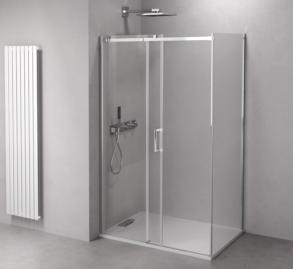 Polysan Thron Line Duschwand 70 cm chrom Glanz/durchsichtiges Glas TL3070