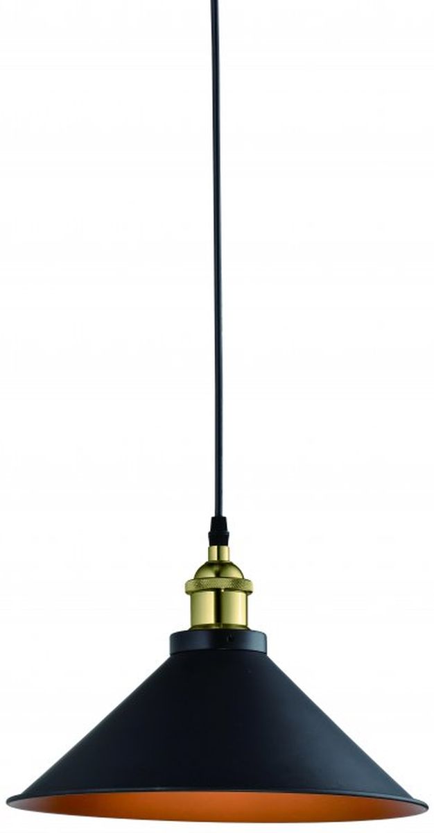 GTV Mani Pendelleuchte 1x40 W schwarz-gold OS-MANI2-11-DEC