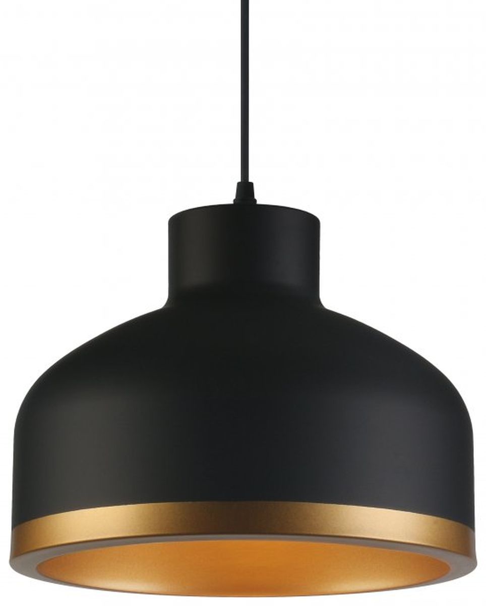 GTV Goldi Pendelleuchte 1x40 W schwarz-gold OS-GOLD1-11-DEC