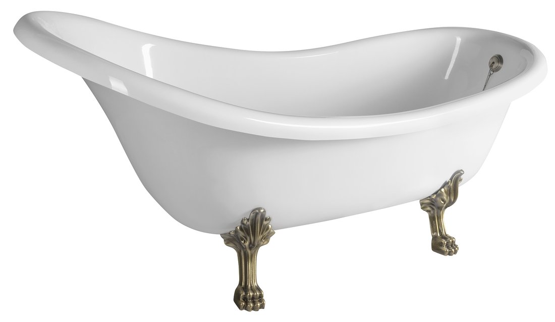 Polysan Brixton Freistehende Badewanne 174x83 cm oval weiß 94857