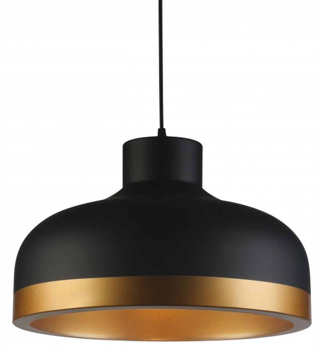 GTV Goldi Pendelleuchte 1x40 W schwarz-gold OS-GOLD2-11-DEC